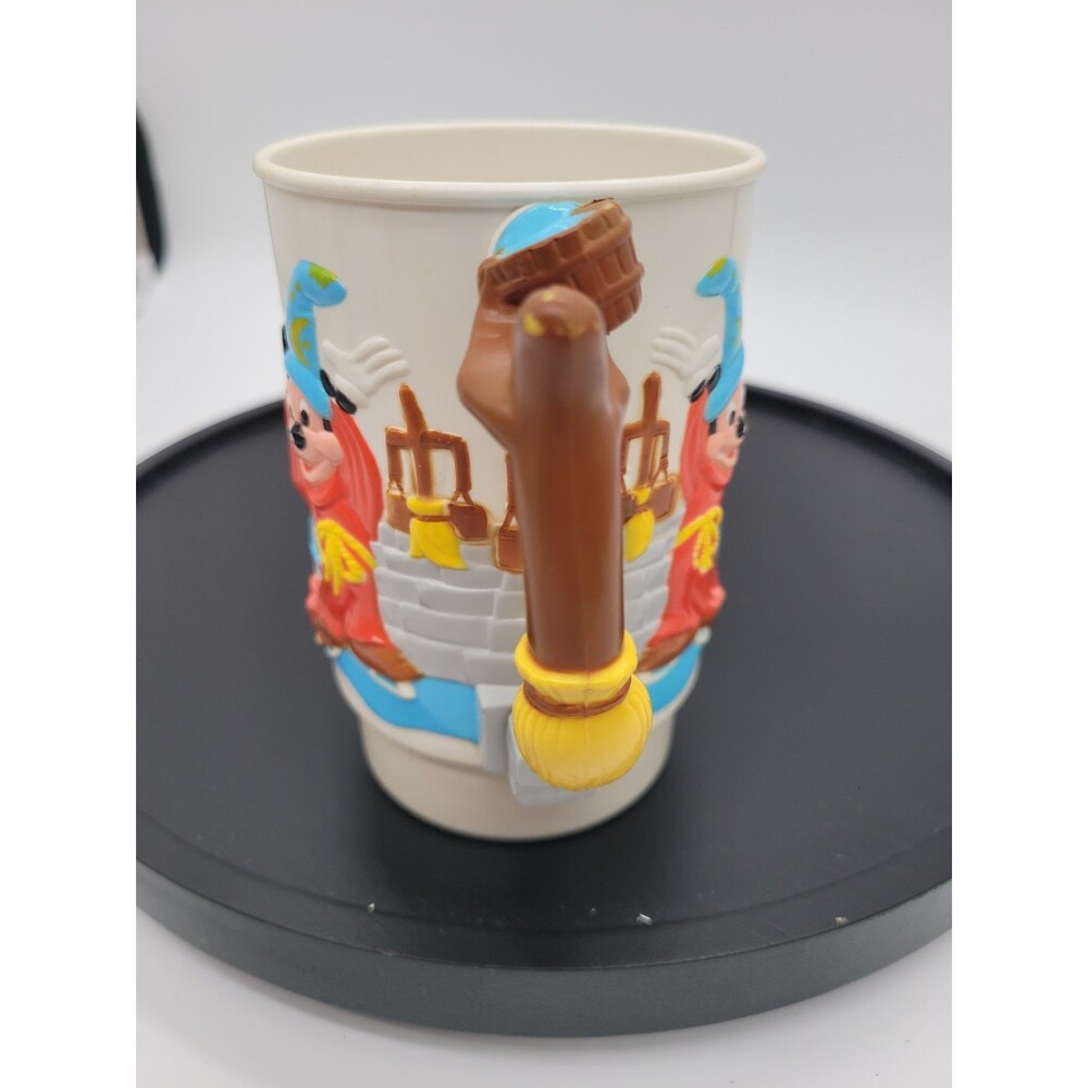 Vintage 1990 Walt Disney World On Ice Super 3-D Mickey Mouse Mug Sorcerer Wizard - Picture 7 of 11